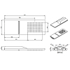 Treemme Shower and Thermostatic Верхний душ 47x17см, настенный, 2 режима, цвет: нержавеющая сталь