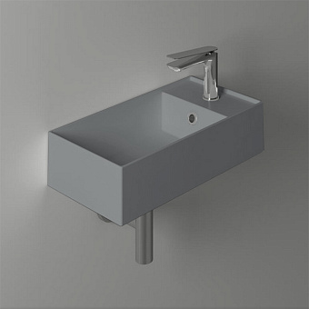 Simas Agile Раковина 50x27см., подвесная, 1 отв., правая, цвет: cemento matt