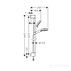 Hansgrohe Crometta Vario Unica Душевой набор: штанга 650mm, ручной душ, 1jet (Rain), шланг, цвет: белый/хром