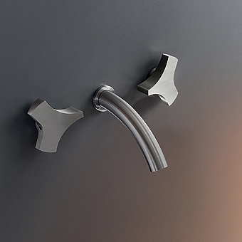 CEA Design ZIQQ Смеситель для раковины, настенный, цвет: нержавеющая сталь