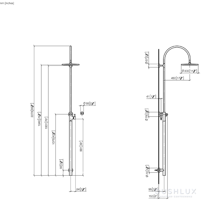 Dornbracht Meta Стойка душевая со смесителем, цвет: хром, 26024661-00 ...?