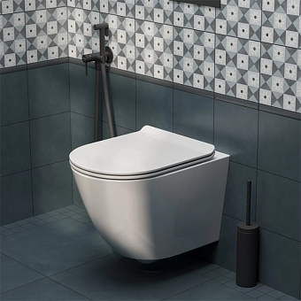 Kerama Marazzi Sfera Унитаз подвесной, безободковый, с крепежом, цвет: белый глянцевый