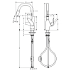 Hansgrohe Focus Кухонный смеситель, на 1 отв., с выдвижным изливом, излив: 18см., цвет: полированная сталь