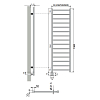 Neoinox Eco Полотенцесушитель 150x45см, электрический, box, цвет: хром