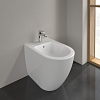 Villeroy&Boch Subway 2.0, Биде напольное, с отверстием для смесителя, с переливом, 37x56см, с антигрязевым покрытием CeramicPlus, цвет: белый