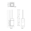 Decor Walther DW 6203 Туалетный ершик h44см, подвесной, фарфор, цвет: белый/хром