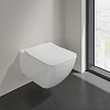 Villeroy&Boch Venticello Унитаз 33x37.5см., подвесной, безободковый, с гориз. выпуском, с сиденьем микролифт, цвет: альпийский белый