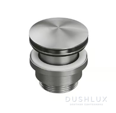 Фото QuadroDesign Source Донный клапан Up & down для раковины, цвет: brushed stainless steel