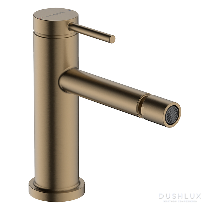 Фото Hansgrohe Tecturis S Смеситель для биде, на 1 отв., с донным клапаном, цвет: бронза матовая