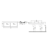AZZURRA ELEGANCE Раковина 122х45 см, без отв., цвет: белый