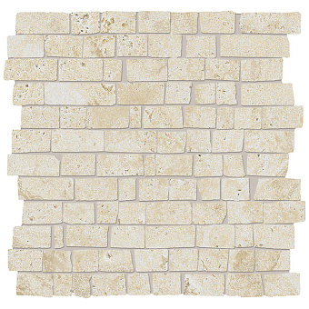Provenza Unique Travertine Керамогранит 30x30x0.95см, глазурованный, универсальная, цвет: Mosaico Mini Block Minimal Cream Natural
