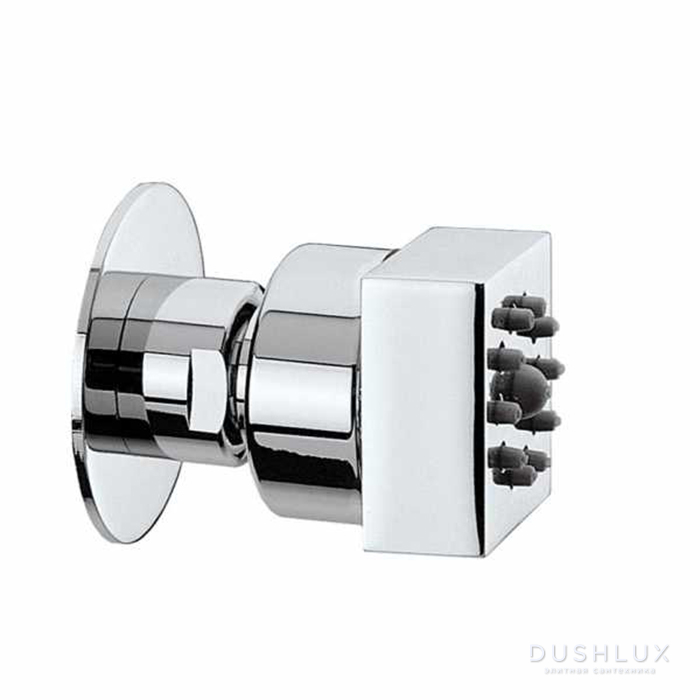 Фото Bossini Cubic Форсунка поворотная, квадратная, цвет хром