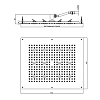 BOSSINI DREAM-RECTANGULAR Верхний душ 570x470 мм, с 12 LED (белый), блок питания/управления, цвет: хром
