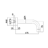 Paffoni Light Излив из стены d.24, длина: 17.5см., подкл. 1/2" с латунной накладкой d.60, цвет: хром
