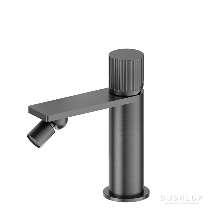 Фото Newform Steel Line Смеситель для биде, 1 отверстие, без донного клапана, цвет: pvd brushed gun metal