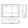 EMCO Prestige2 Зеркальный шкаф 66x91.5см., встраиваемый, LED-подсветка, 2 двери, 2 полки, розетка, левый, без EMCO light system