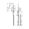 Hansgrohe Talis M54 Смеситель для кухни, на 1 отв, однорычажный, поворотный излив 223мм с вытяжным душем, 1jet, h210мм, sBox, цвет:  черный матовый