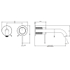 Gessi 316 Смеситель для раковины, настенный, цвет: Black XL