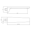 Newform ParkLE Излив для раковины 21.5см., встраиваемый, 1/2”, цвет: PVD glossy gold