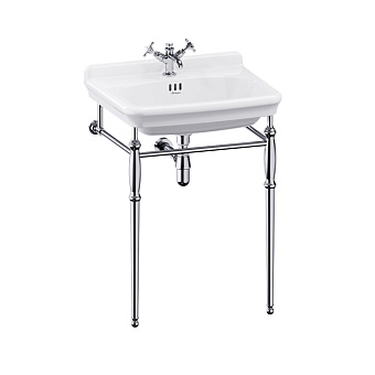 Burlington Guild Раковина подвесная 62x51см, с 1 отв., с подстольем, цвет: белый