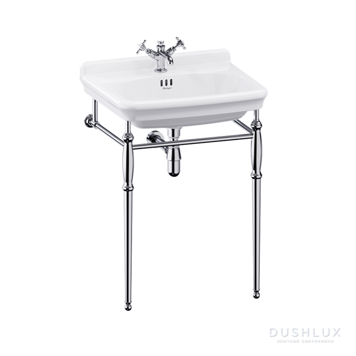 Фото Burlington Guild Раковина подвесная 62x51см, с 1 отв., с подстольем, цвет: белый
