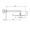 Cisal Shower Верхний душ 25x25см., с настенным держателем L34см., цвет: Nichel Spazzolato