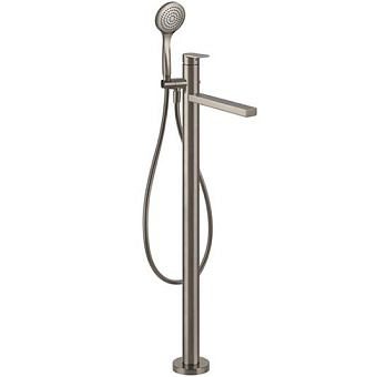 Gessi Emporio Via manzoni Смесителя для ванны, напольный, с душевой лейкой, цвет: Finox Brushed Nickel