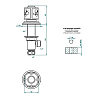 THG CAPUCINE VERT DECOR PLATINE Вентиль смесителя для раковины, декор платина/зеленый, цвет: хром