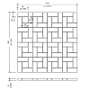 Devon&Devon Elite Плитка из натурального камня 60x60см, универсальная, мрамор, elite 4, цвет: crema marfil/black marquinha