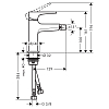 Hansgrohe Metropol Смеситель для биде на 1 отв, с донным клапаном, излив 129мм, цвет: золото