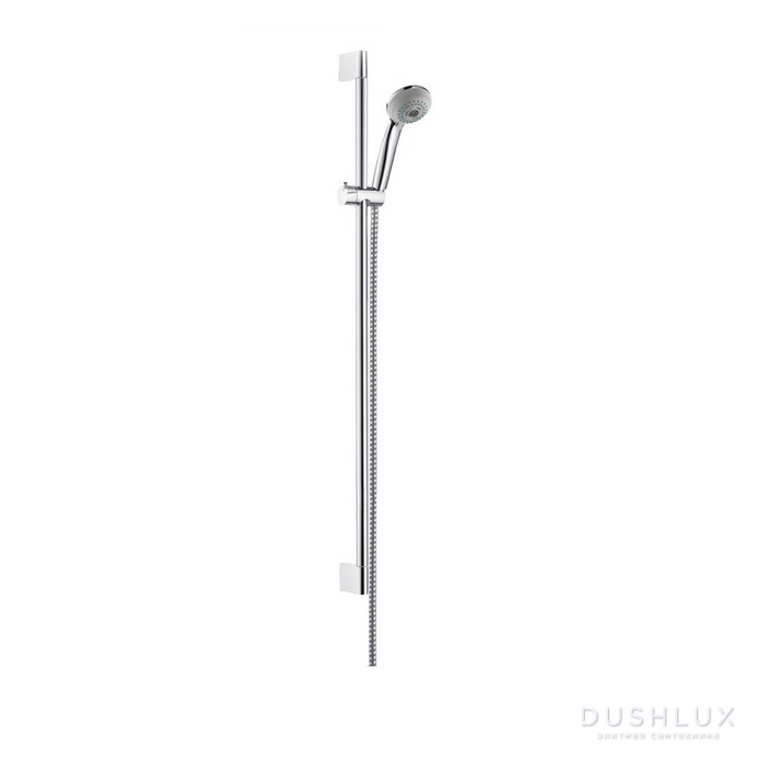 Фото Hansgrohe Crometta 85 Душевой набор Multi: штанга 90см, ручной душ 85, 3jet (массажная, MonoRain, обычная), шланг, цвет: хром