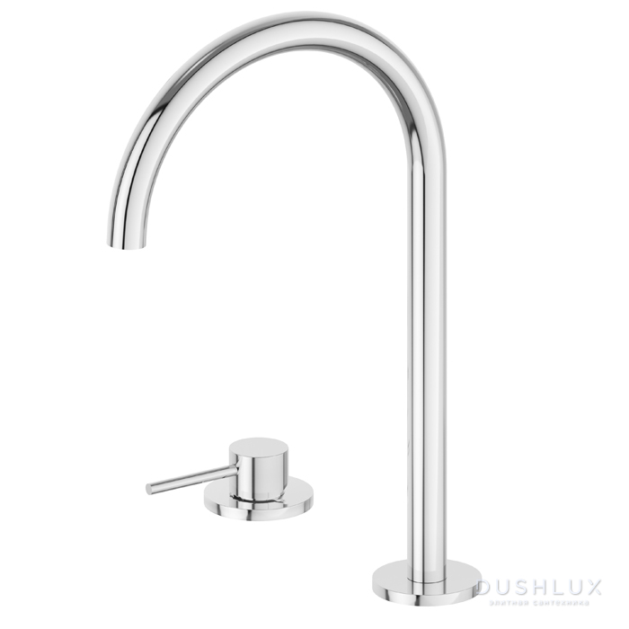Фото Newform XT Смеситель для раковины, 2 отв., высокий, поворотный излив, цвет: хром