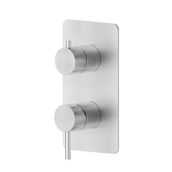 Newform X-Steel 316 Смеситель для душа, встраиваемый, с переключателем, на 2 выхода, цвет: нержавеющая сталь