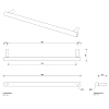 Decor Walther Bar HTE60 Полотенцедержатель 60см, подвесной, цвет: золото матовое