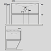 Kerasan Shape Mobile Комплект мебели 102x52см, напольный, 1 ящик, цвет: дуб/белый/черный матовый