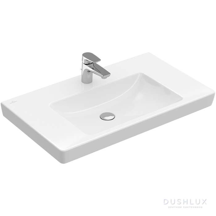 Фото Villeroy&Boch Subway 2.0 Раковина 80х47 см, 1 отв., с переливом, цвет: белый