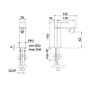 Treemme 3.6mm Смеситель для биде, 1 отв., цвет: нержавеющая сталь