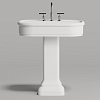 Salini Opera Раковина 75x50x16см., накладная, 3 отв., с пьедесталом, S-Stone, цвет: белый матовый