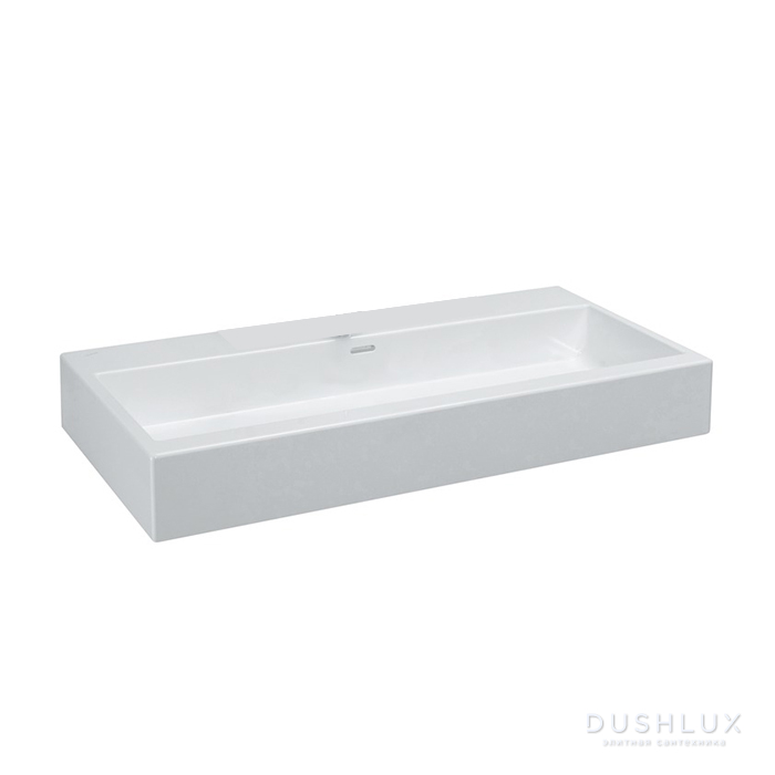 Фото Laufen Living Раковина 100х46х14 см, без отв., цвет: белый