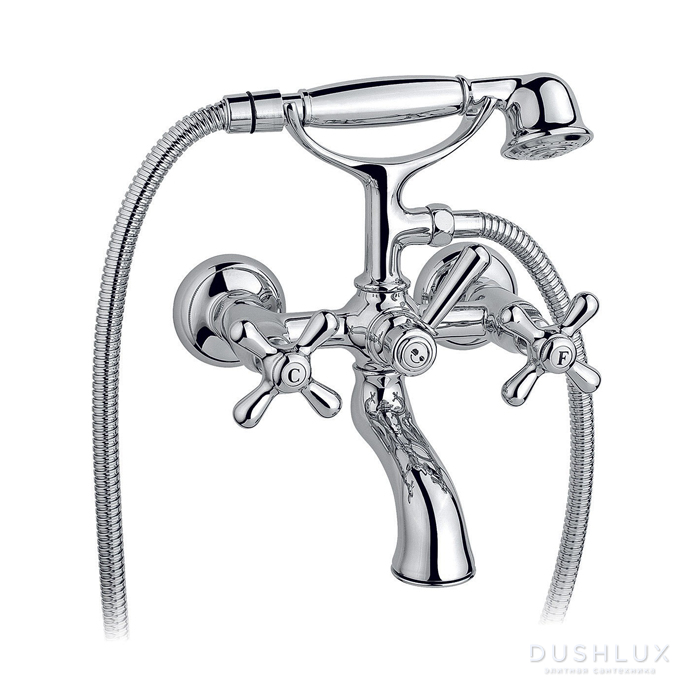 Nicolazzi Nuova Brenta Смеситель для ванны настенный, с 2мя ручками, с ...