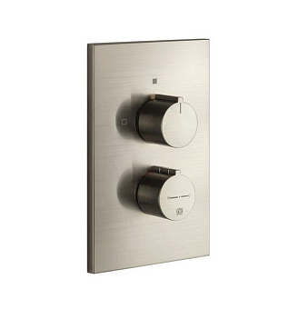 Gessi Emporio Via manzoni Смеситель для душа, встраиваемый, термостатический, на 2 позиции, цвет: Finox Brushed Nickel