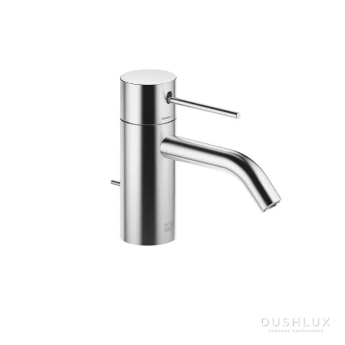 Фото Dornbracht Meta Slim Смеситель для умывальника однорычажный со сливным гарнитуром, цвет: Хром сатинированный