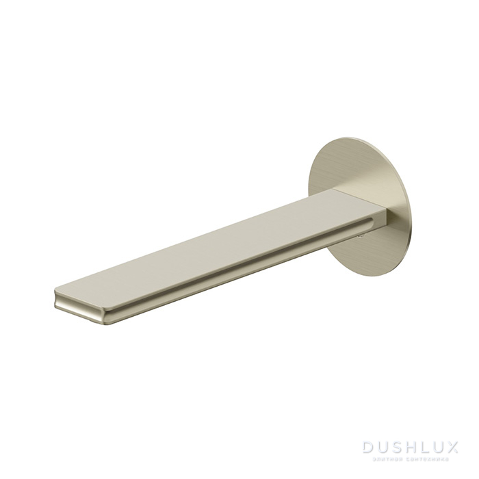 Фото Newform Ionika bagno Излив для раковины, встраиваемый, 190мм, цвет: PVD brushed pale gold