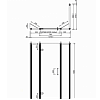 Burlington Britton Дверь на петлях 140x90см., цвет: хром