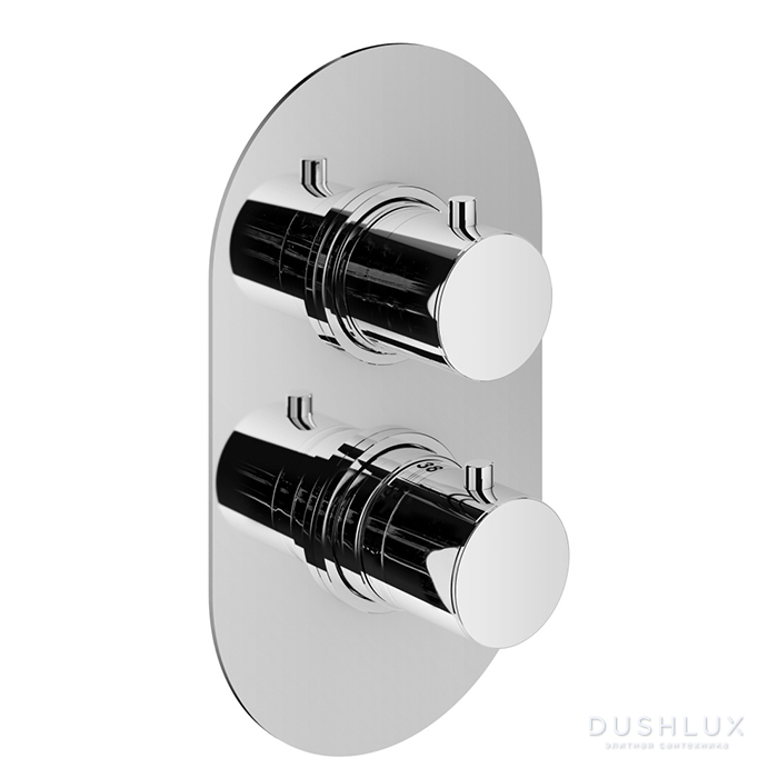 Фото Plumberia Selection IXO Смеситель для душа, встраиваемый, термостатический, на 3 выхода, цвет: хром