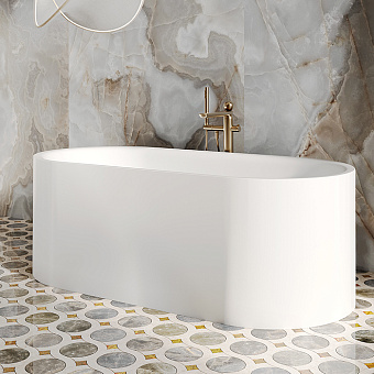 Salini Perla Ванна 170x80см., отдельностоящая, S-Stone, цвет: белый матовый