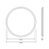 CEA Design ABACO Зеркало 55см., подвесное, круглое, с белой LED подсветкой 3000K, система защиты от запотевания, цвет: нержавеющая сталь