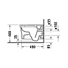 Duravit White Tulip Унитаз подвесной 37x54 см, безободковый, HygieneGlaze, цвет: белый