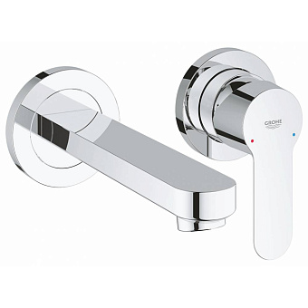 Grohe BauEdge Смеситель для раковины, настенный, излив: 17см, цвет: хром