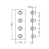 Cisal Cubic Смеситель для ванны, термостатический, с переключателем на 3 потока, цвет: хром